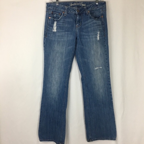 American Eagle Outfitters Denim - American Eagle True Boot Cut Jeans Distressed Sz 8